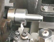 Stub Mandrel, holding a die holder being made.