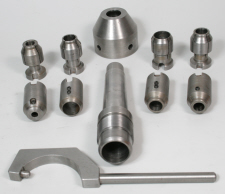 Milling cutter chuck for threaded shank end mills, shop made